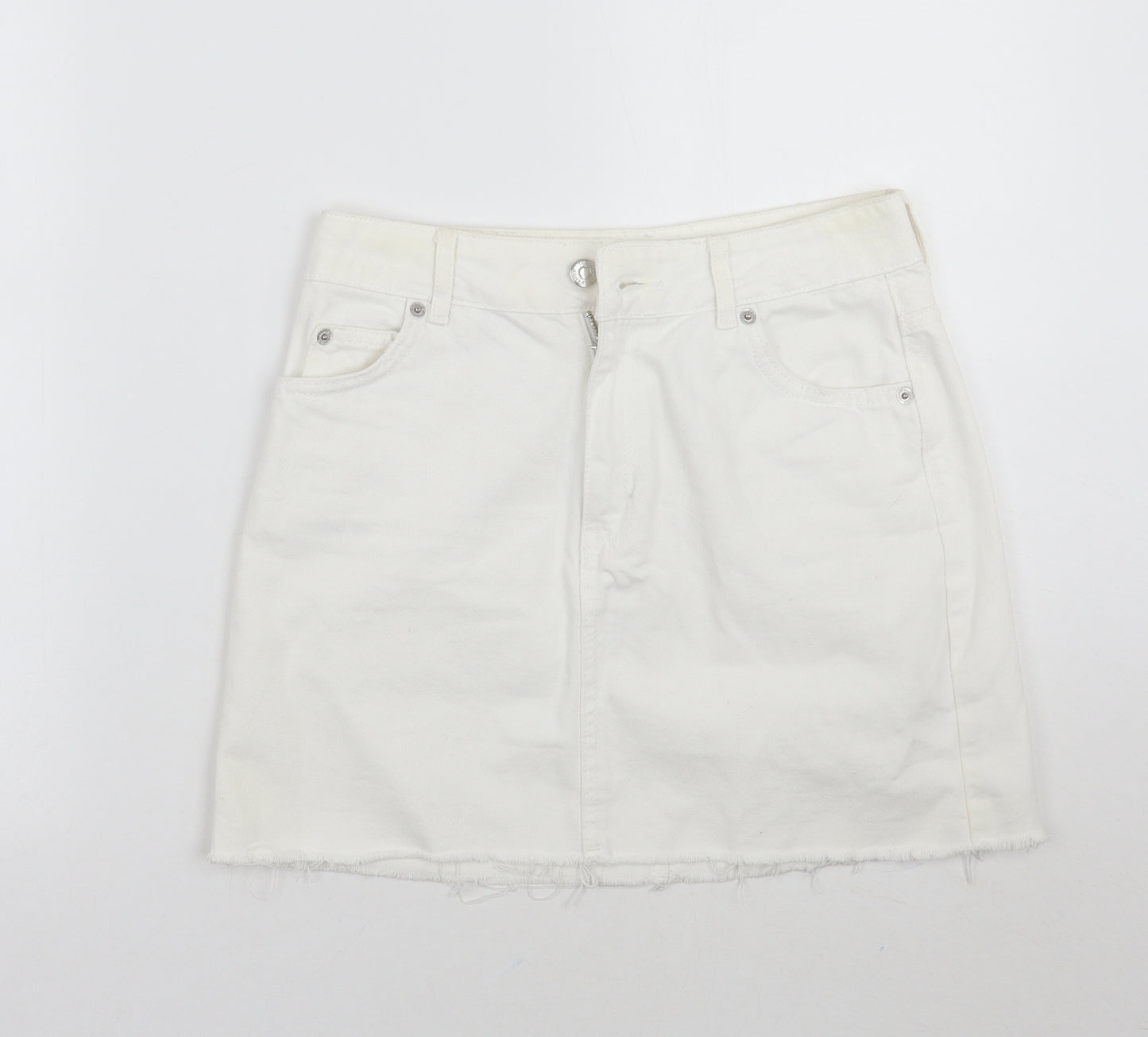 Topshop Womens White   A-Line Skirt Size 6