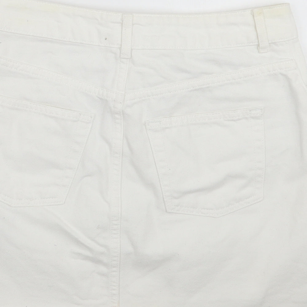 Topshop Womens White   A-Line Skirt Size 6