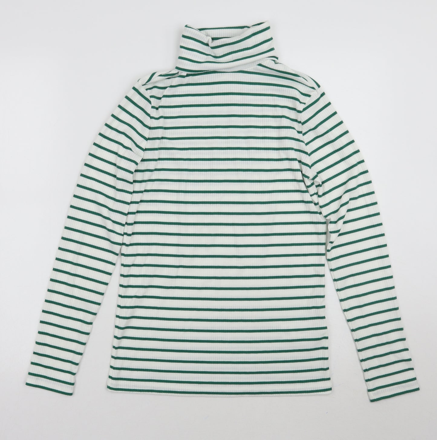 Marks and Spencer Womens White Striped  Pullover Jumper Size 12