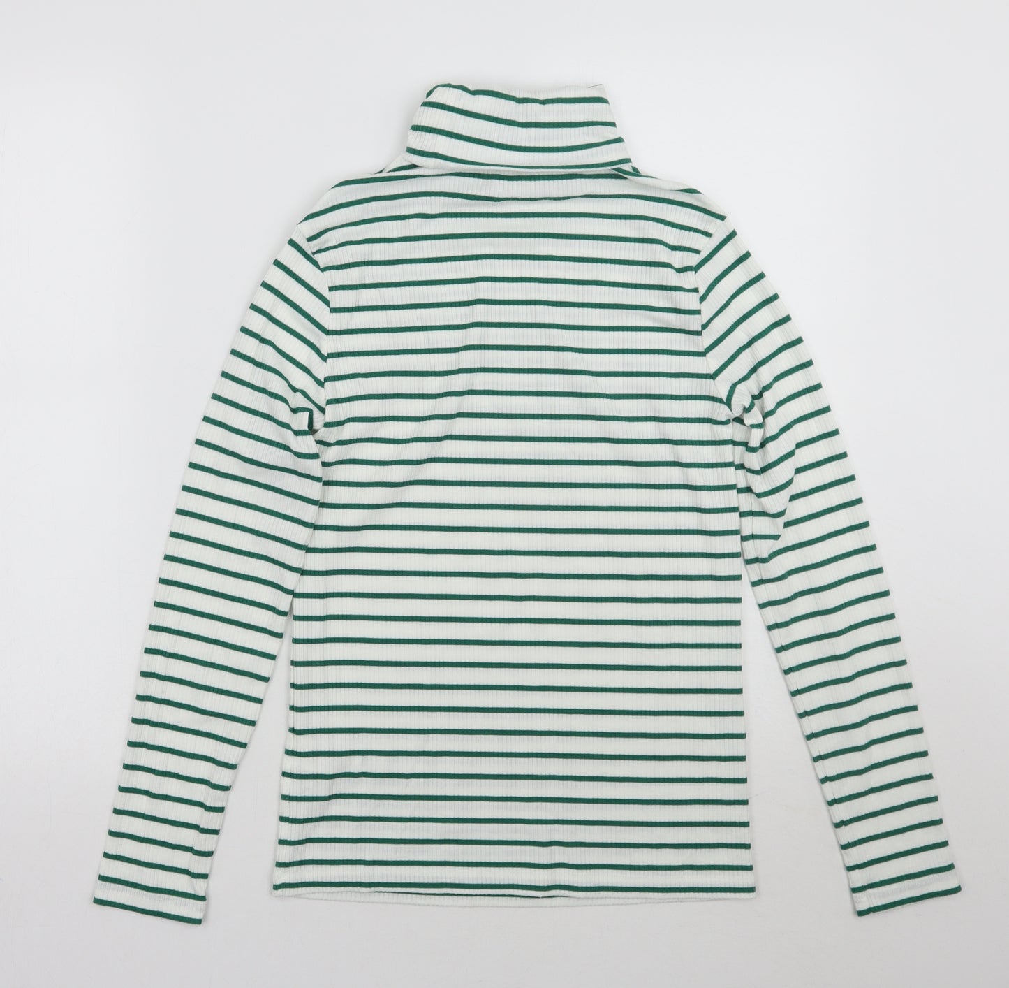 Marks and Spencer Womens White Striped  Pullover Jumper Size 12