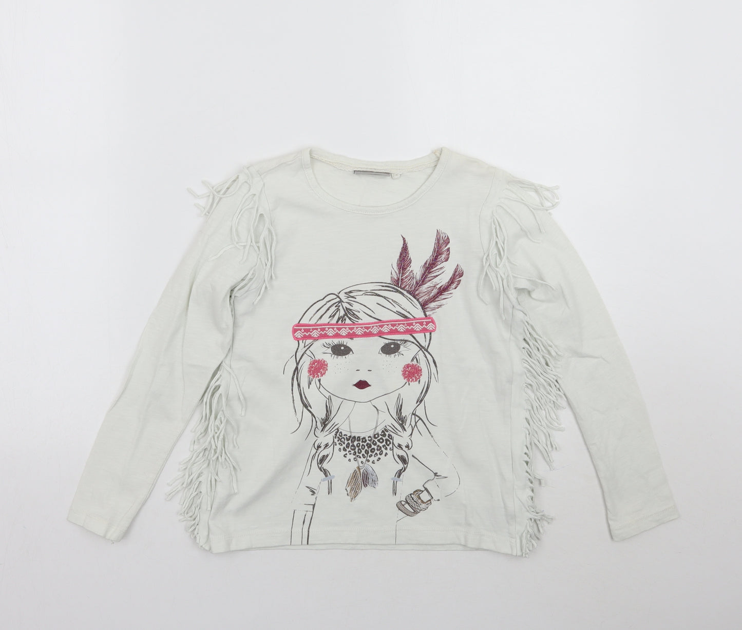 Matalan Girls White   Basic T-Shirt Size 8-9 Years