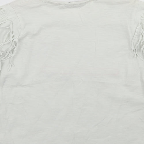Matalan Girls White   Basic T-Shirt Size 8-9 Years