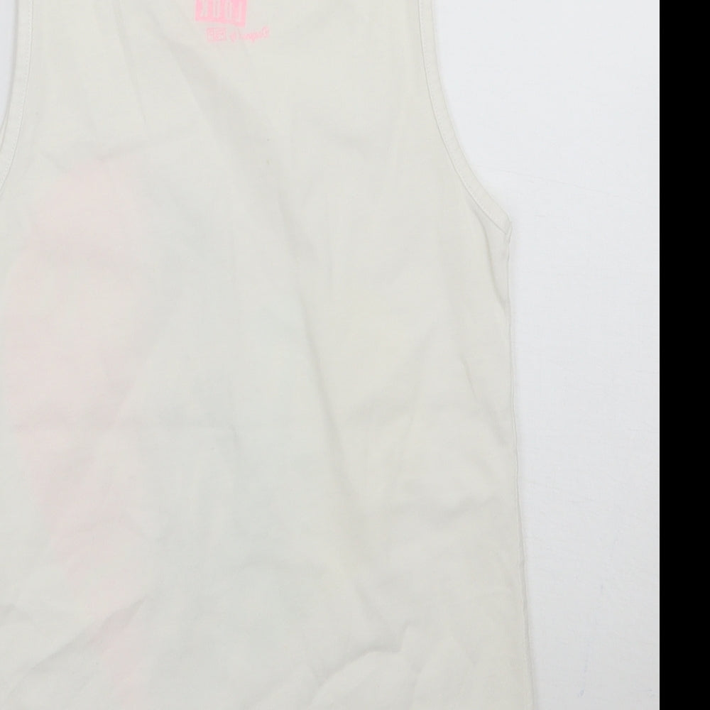 F&F Girls White   Basic Tank Size 9-10 Years