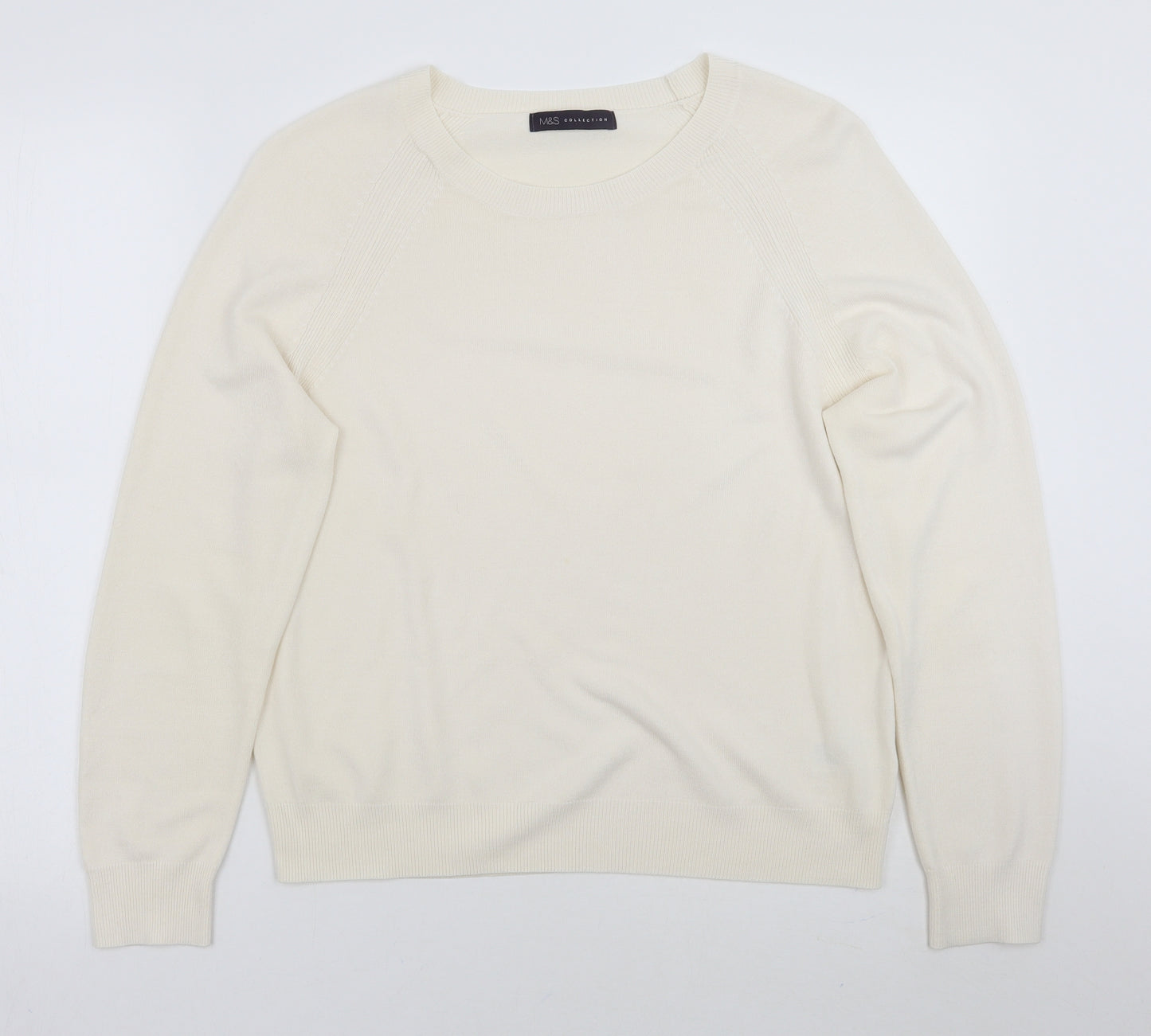 Marks and Spencer Womens Ivory   Pullover Jumper Size 14
