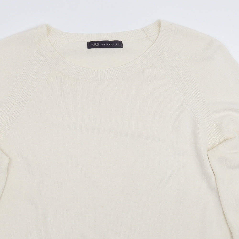 Marks and Spencer Womens Ivory   Pullover Jumper Size 14