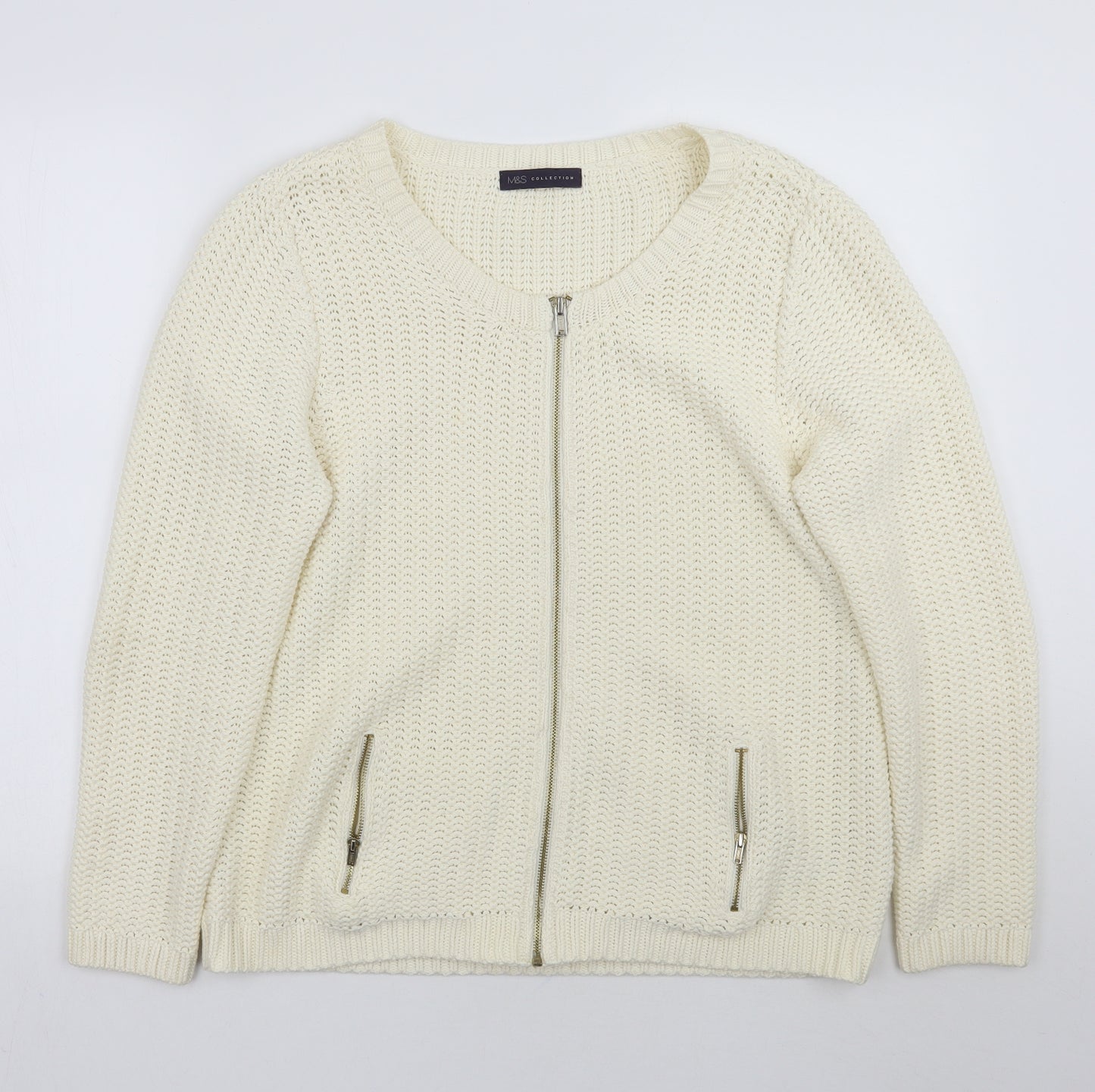Marks and Spencer Womens Ivory   Jacket Coat Size 14
