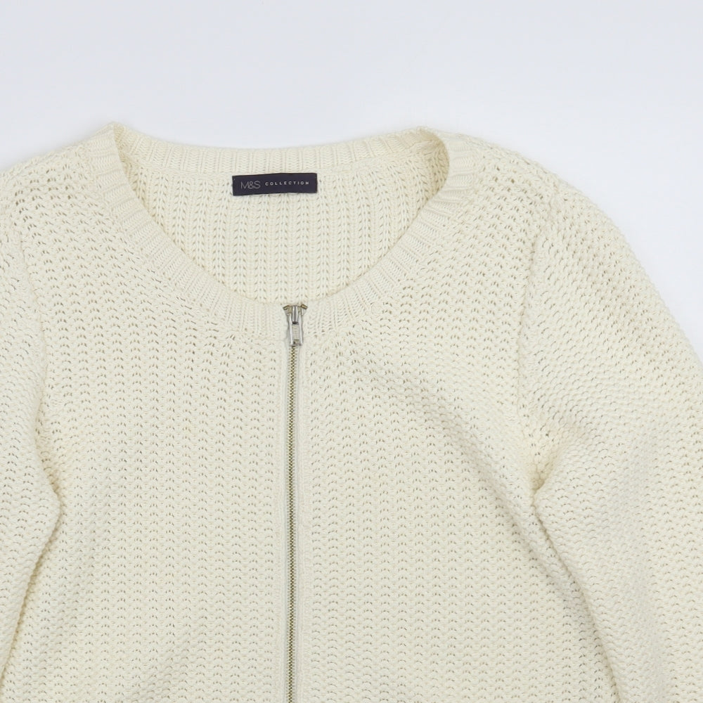 Marks and Spencer Womens Ivory   Jacket Coat Size 14