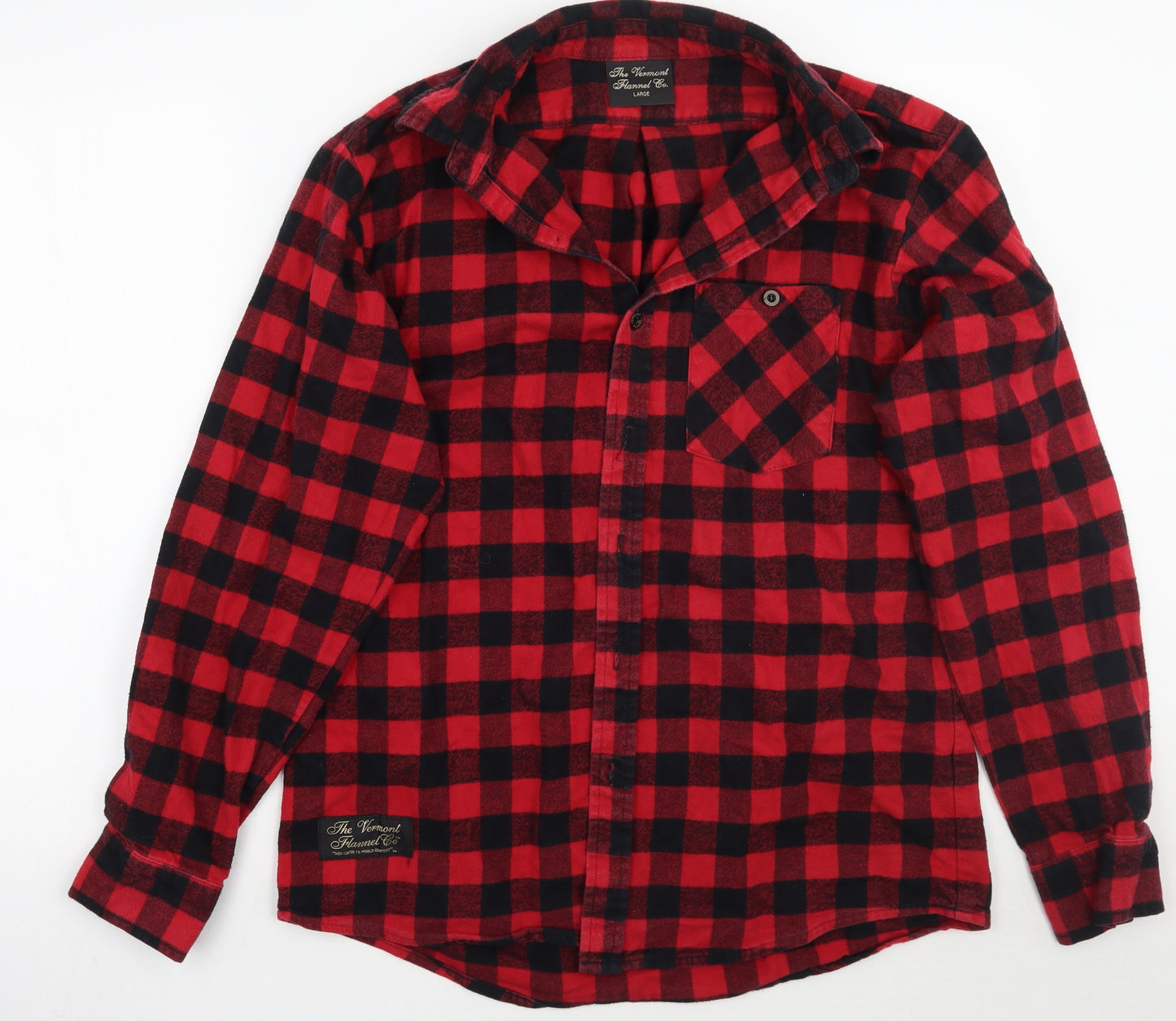 The vermont heritage Mens Red Check   Button-Up Size L