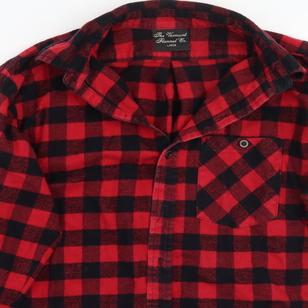 The vermont heritage Mens Red Check   Button-Up Size L
