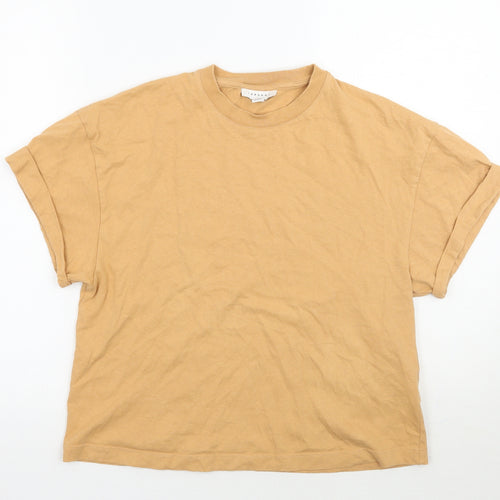 Topshop Womens Beige   Basic T-Shirt Size XS