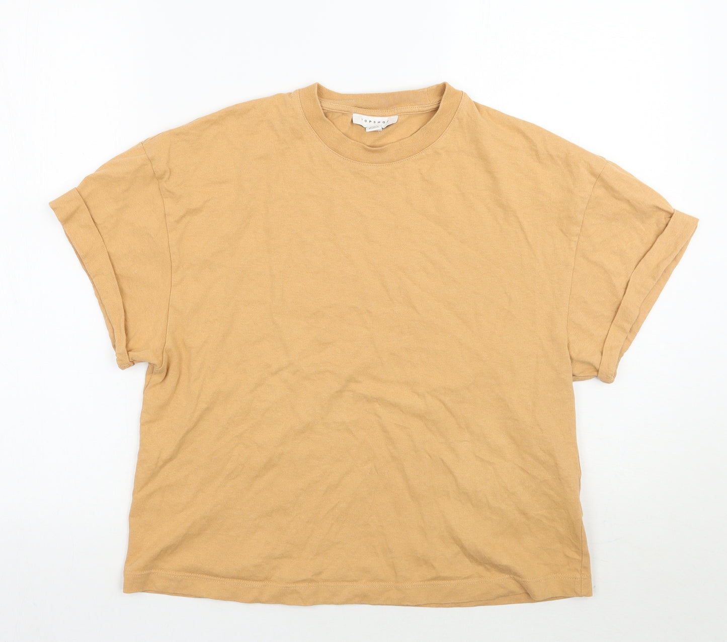 Topshop Womens Beige   Basic T-Shirt Size XS