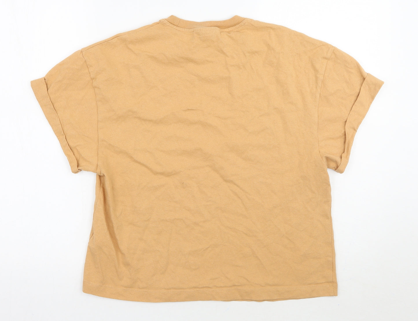 Topshop Womens Beige   Basic T-Shirt Size XS
