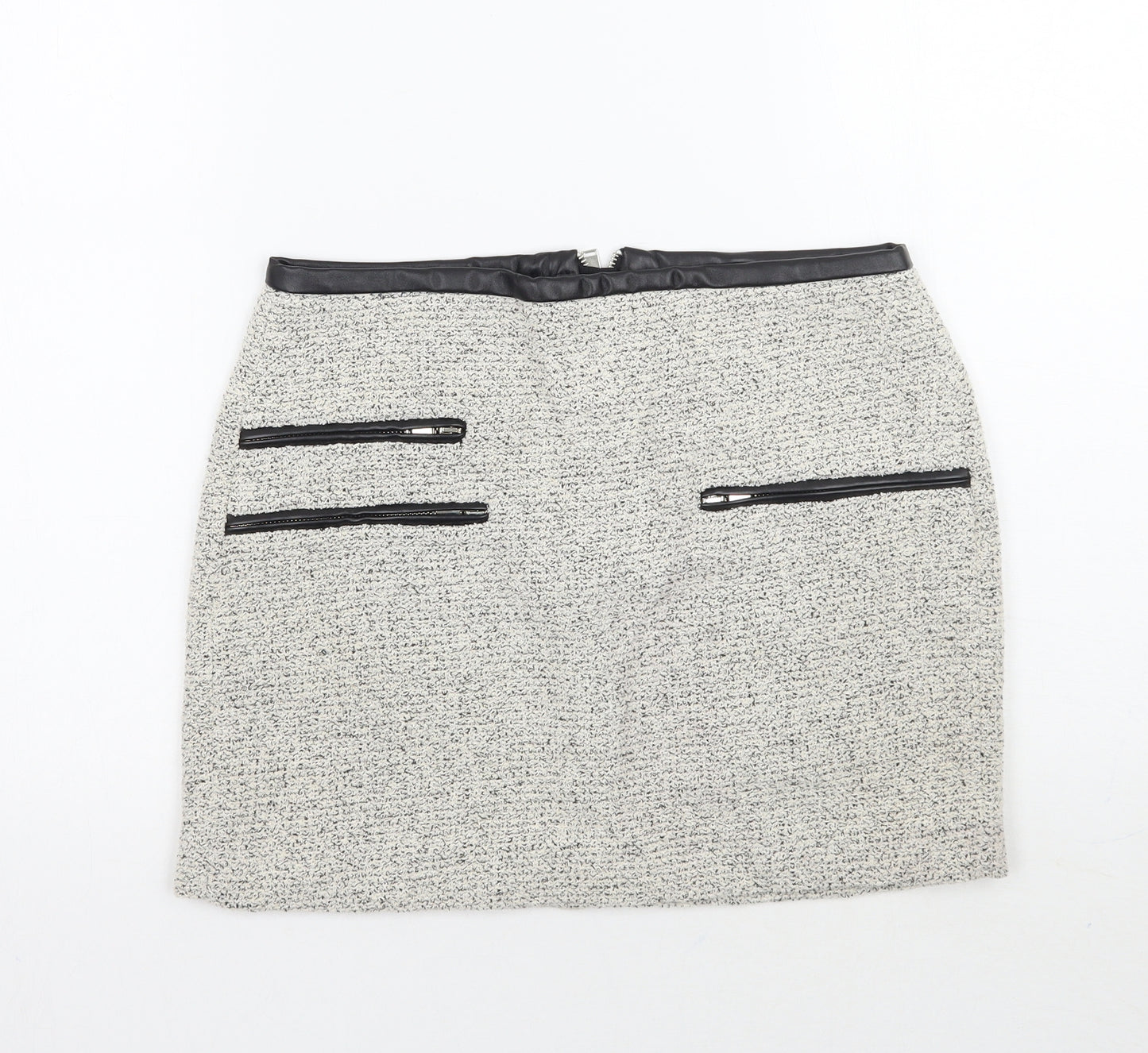Zara Womens White   A-Line Skirt Size S