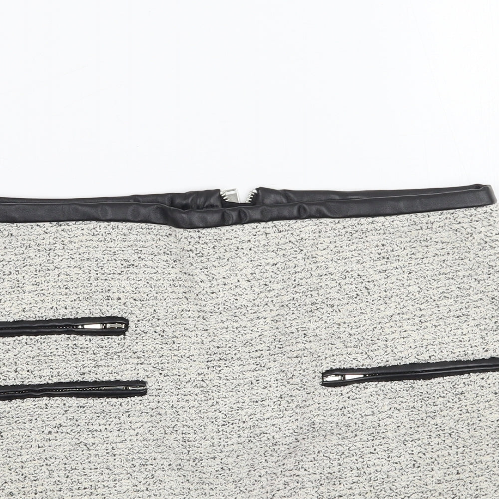 Zara Womens White   A-Line Skirt Size S