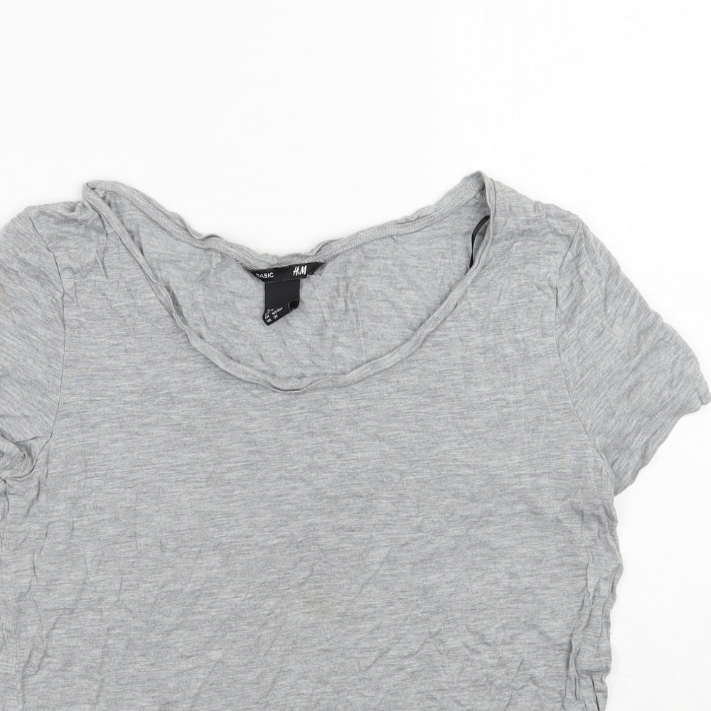 H&M Womens Grey   Basic T-Shirt Size S