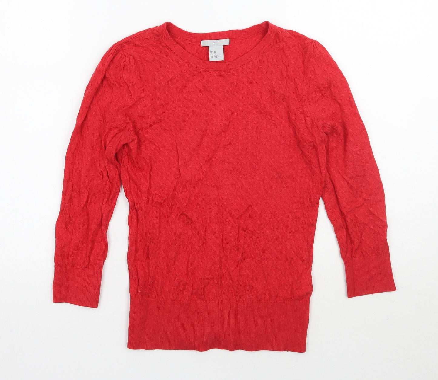 H&M Womens Red   Pullover Jumper Size XS