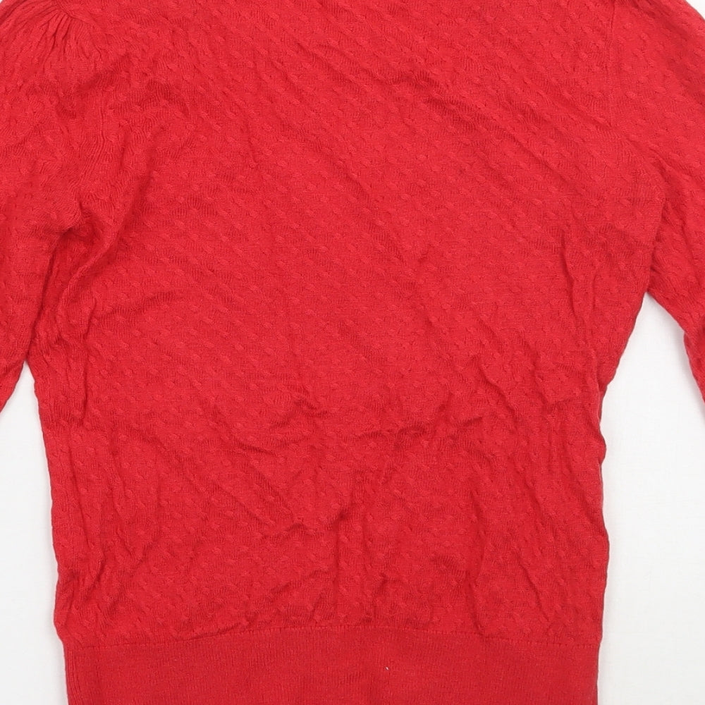 H&M Womens Red   Pullover Jumper Size XS