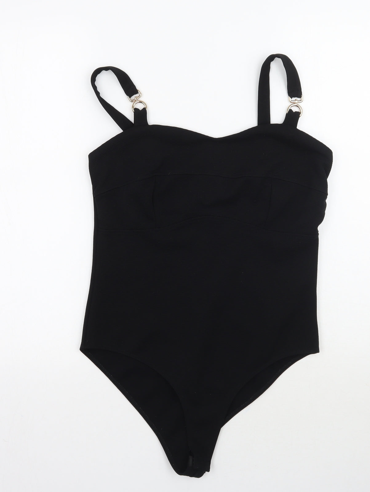 River Island Womens Black   Bodysuit One-Piece Size 14