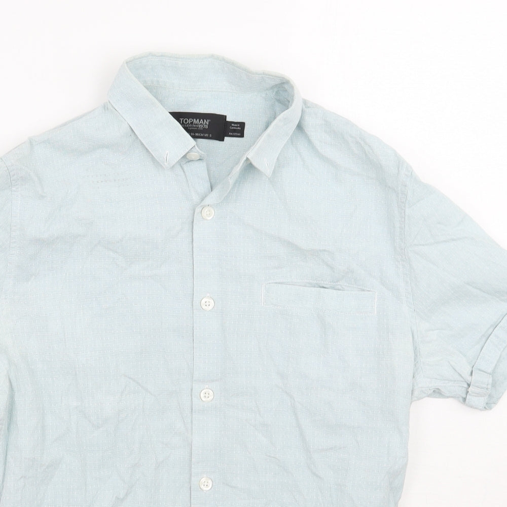 Topman Mens Blue    Button-Up Size S