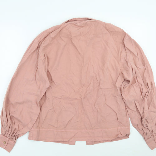 Topshop Womens Pink   Basic Button-Up Size 8