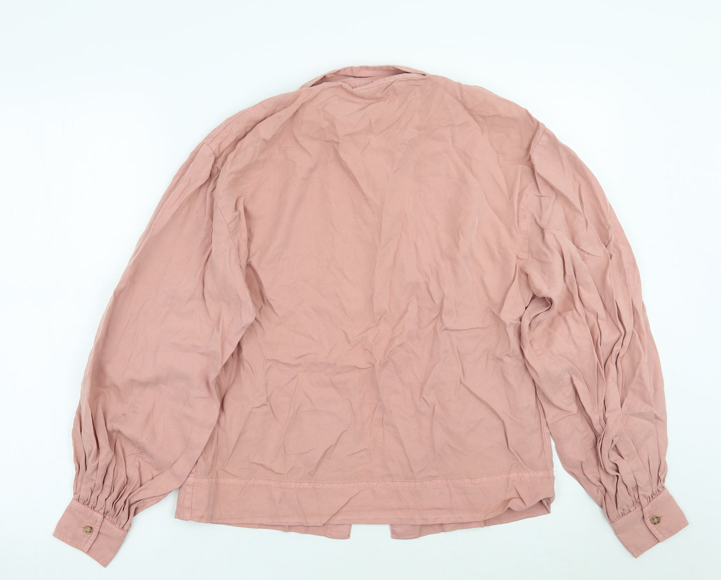 Topshop Womens Pink   Basic Button-Up Size 8