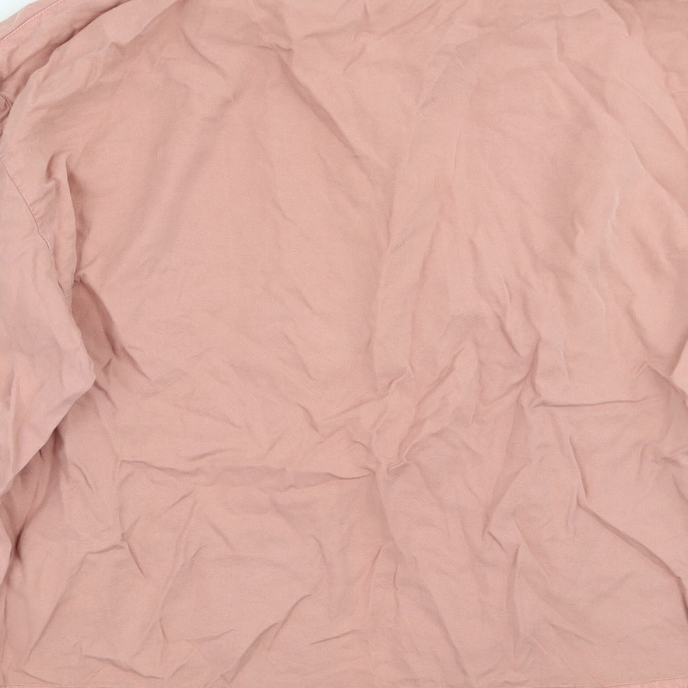 Topshop Womens Pink   Basic Button-Up Size 8