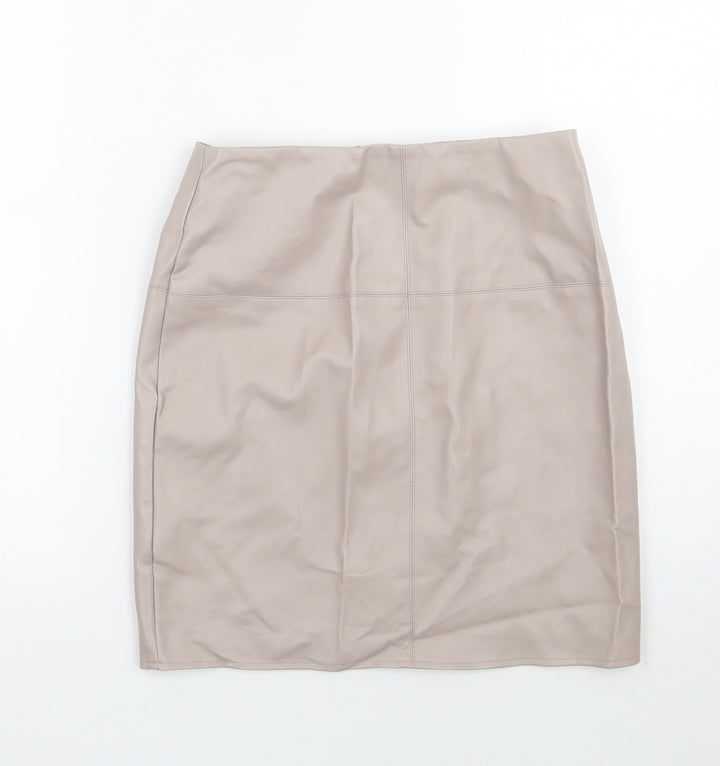 Missguided Womens Grey A-Line Skirt Size 10