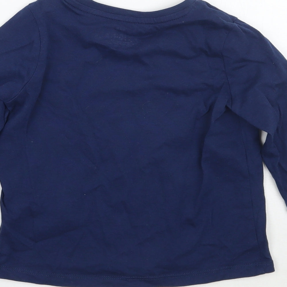 Marks and Spencer Girls Blue   Basic T-Shirt Size 3-4 Years