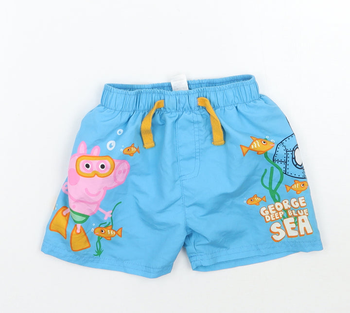 Peppa Pig Boys Blue Bermuda Shorts Size 2-3 Years