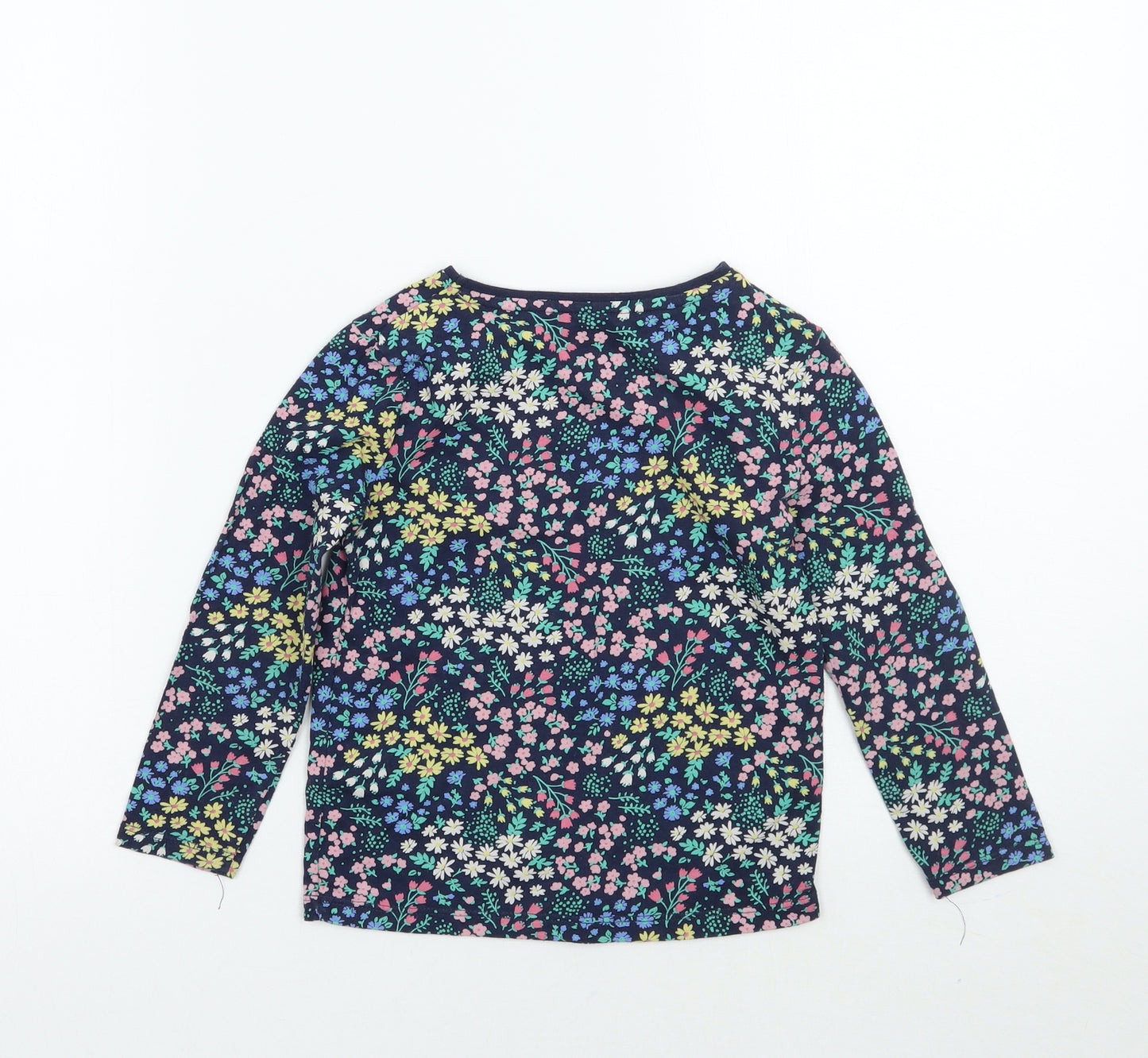 F&F Girls Blue Floral  Basic T-Shirt Size 3-4 Years