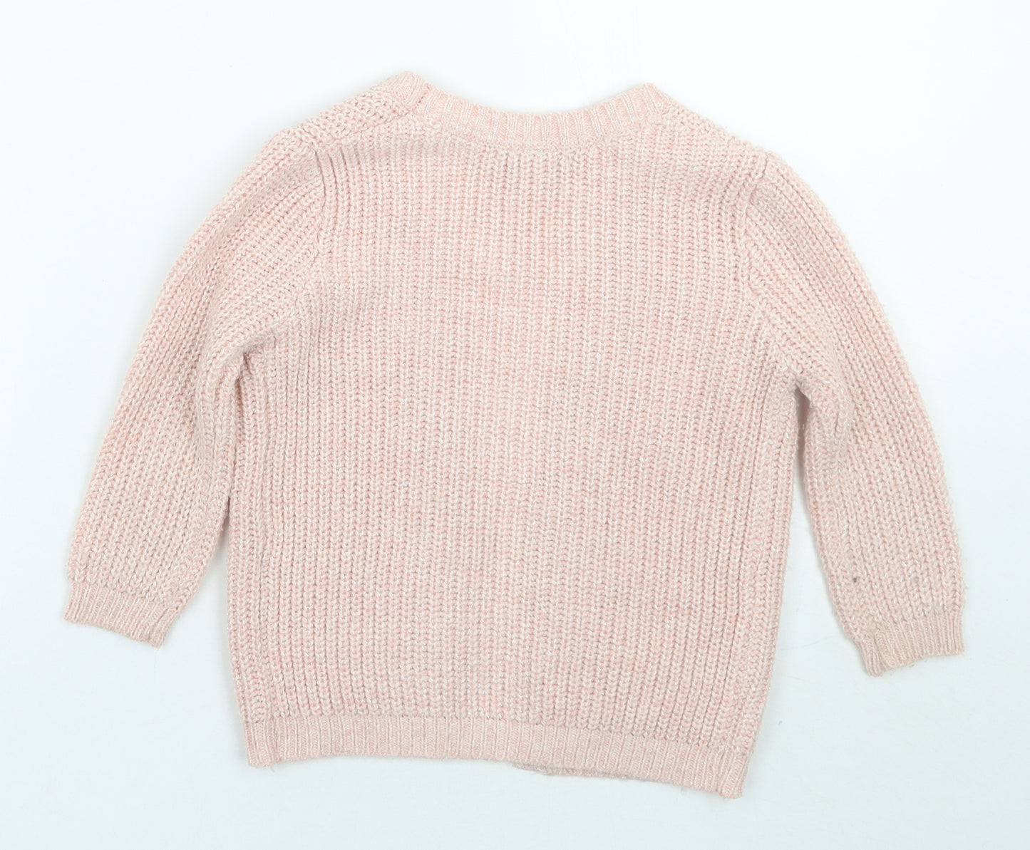 Primark Girls Pink   Cardigan Jumper Size 3-4 Years