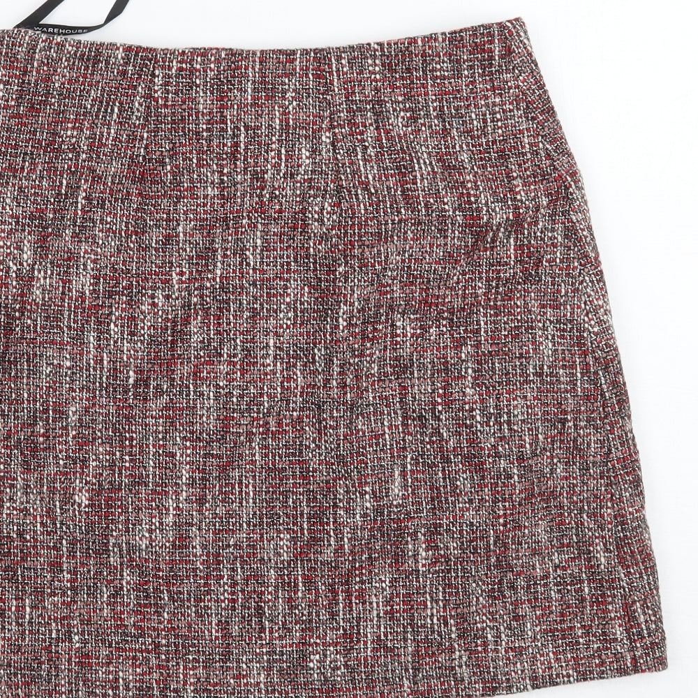 Warehouse Womens Red  Rayon A-Line Skirt Size 6