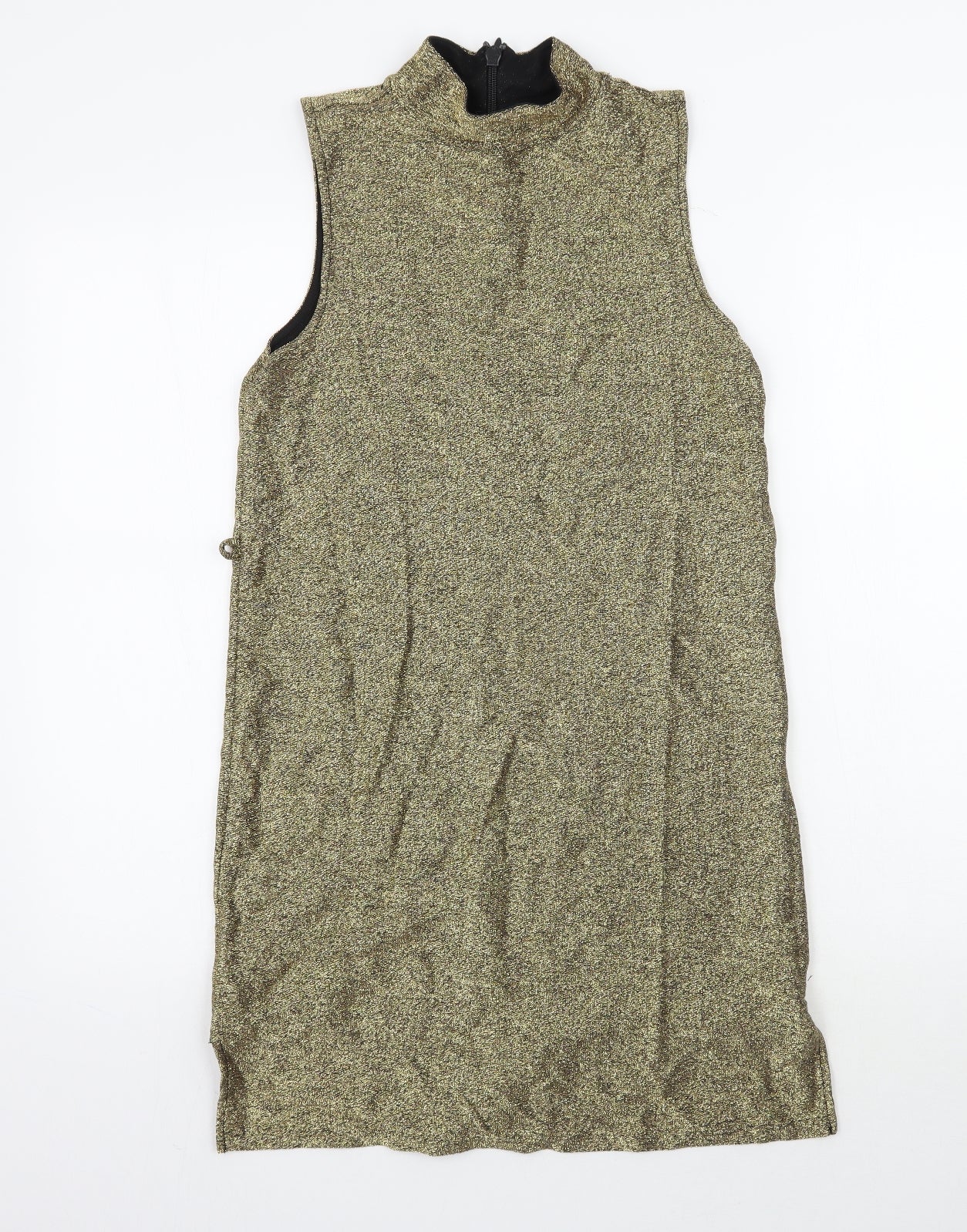 Topshop Womens Gold   A-Line  Size 8