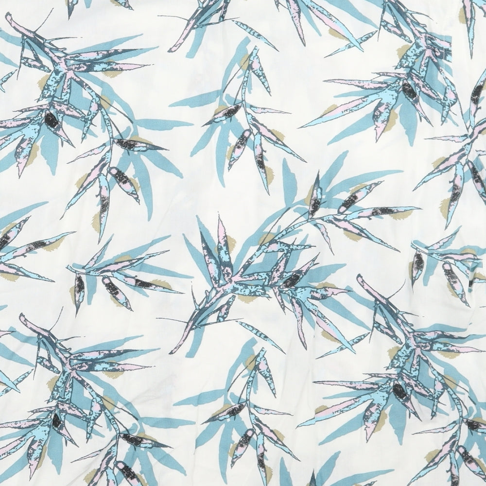 Primark Mens White Floral   Button-Up Size L
