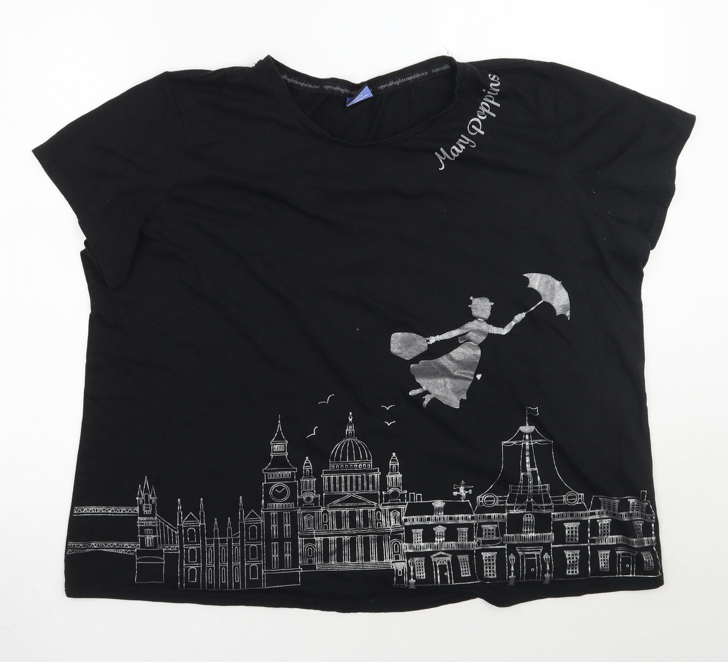 George Womens Black   Basic T-Shirt Size 20  - Mary Poppins