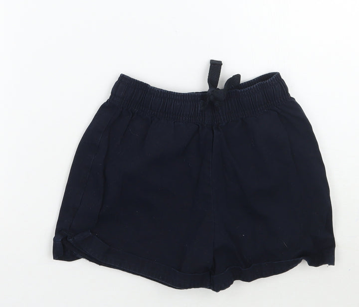 Marks and Spencer Girls Blue Sweat Shorts Size 6-7 Years