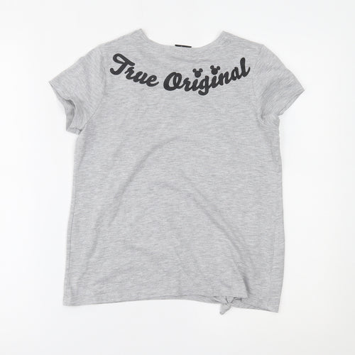 George Girls Grey   Basic T-Shirt Size 11-12 Years  - MICKEY