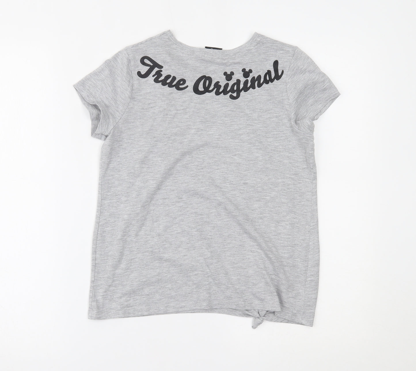 George Girls Grey   Basic T-Shirt Size 11-12 Years  - MICKEY