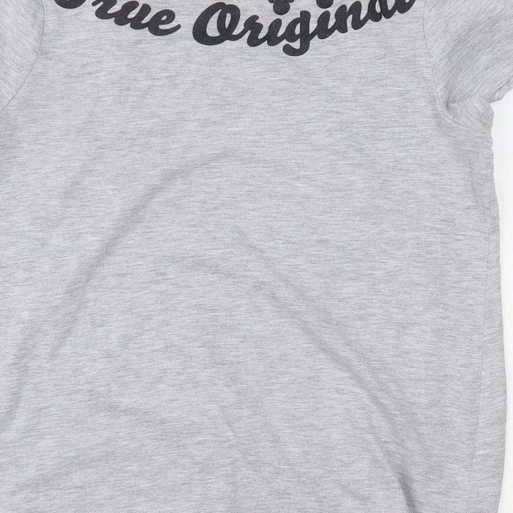 George Girls Grey   Basic T-Shirt Size 11-12 Years  - MICKEY