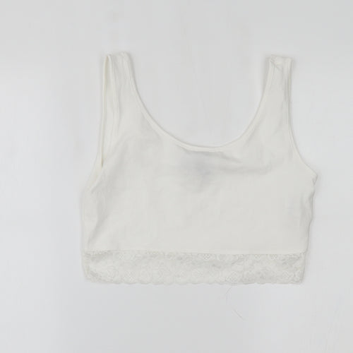 New Look Girls White   Cropped Tank Size 14-15 Years