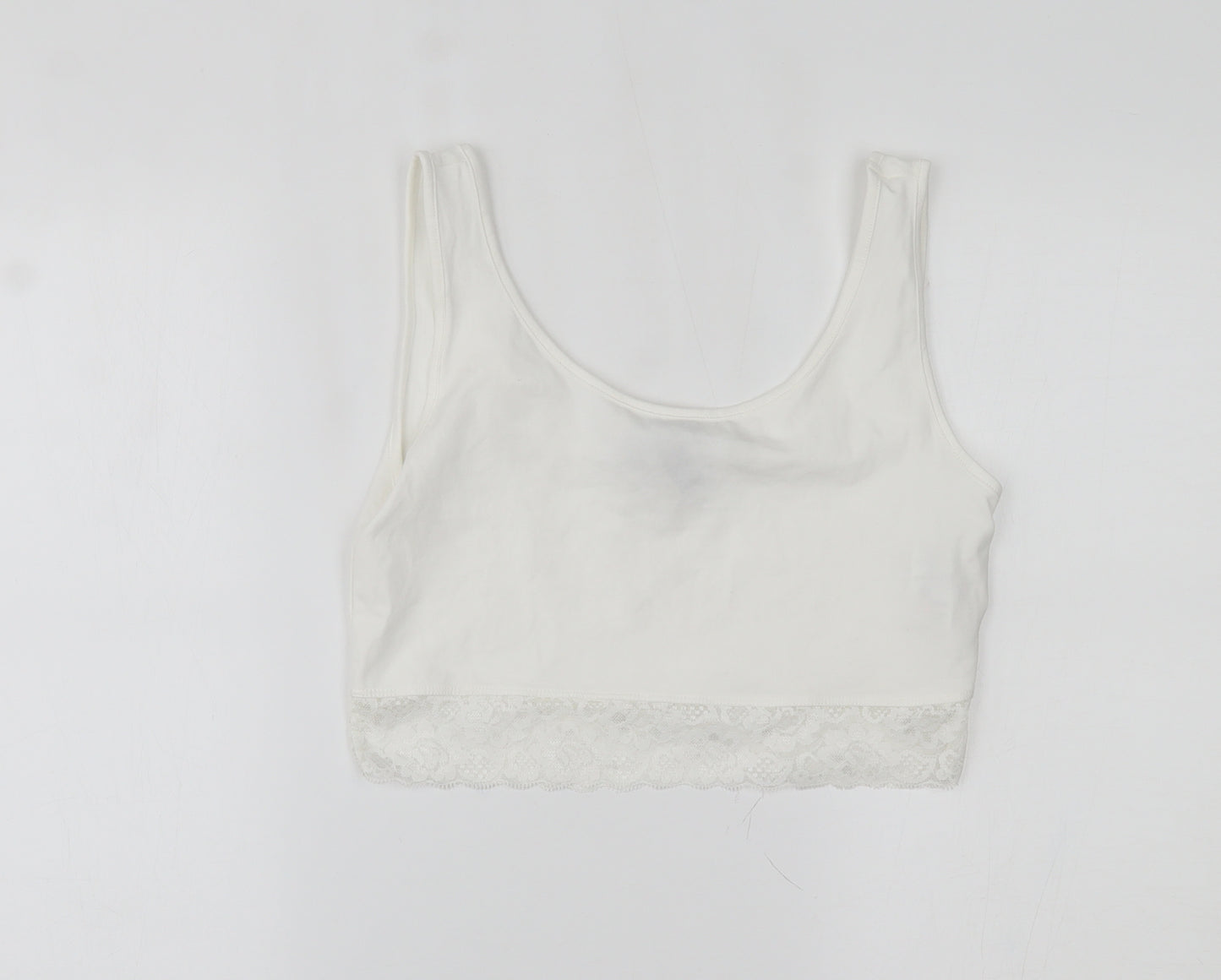 New Look Girls White   Cropped Tank Size 14-15 Years