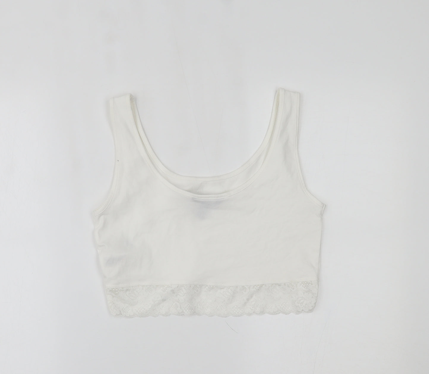New Look Girls White   Cropped Tank Size 14-15 Years