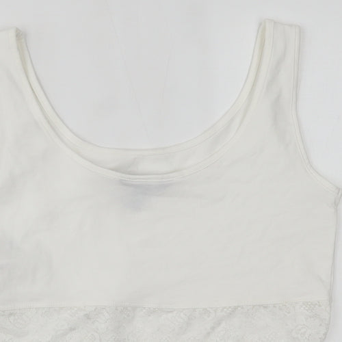 New Look Girls White   Cropped Tank Size 14-15 Years