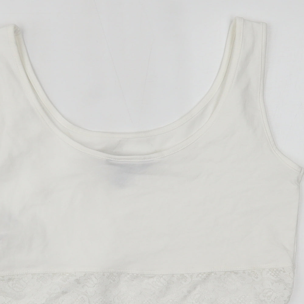 New Look Girls White   Cropped Tank Size 14-15 Years