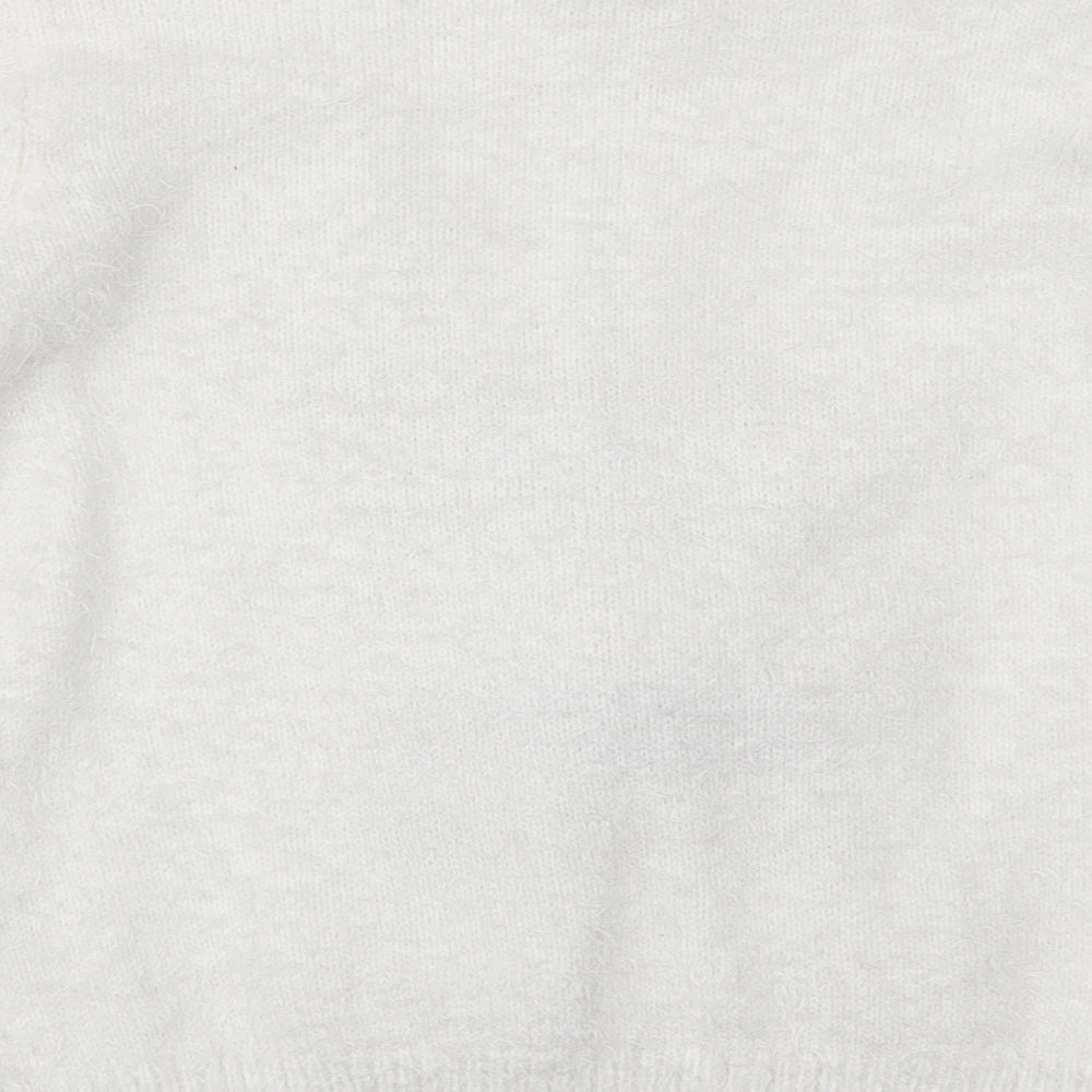 F&F Girls White   Pullover Jumper Size 9-10 Years  - christmas