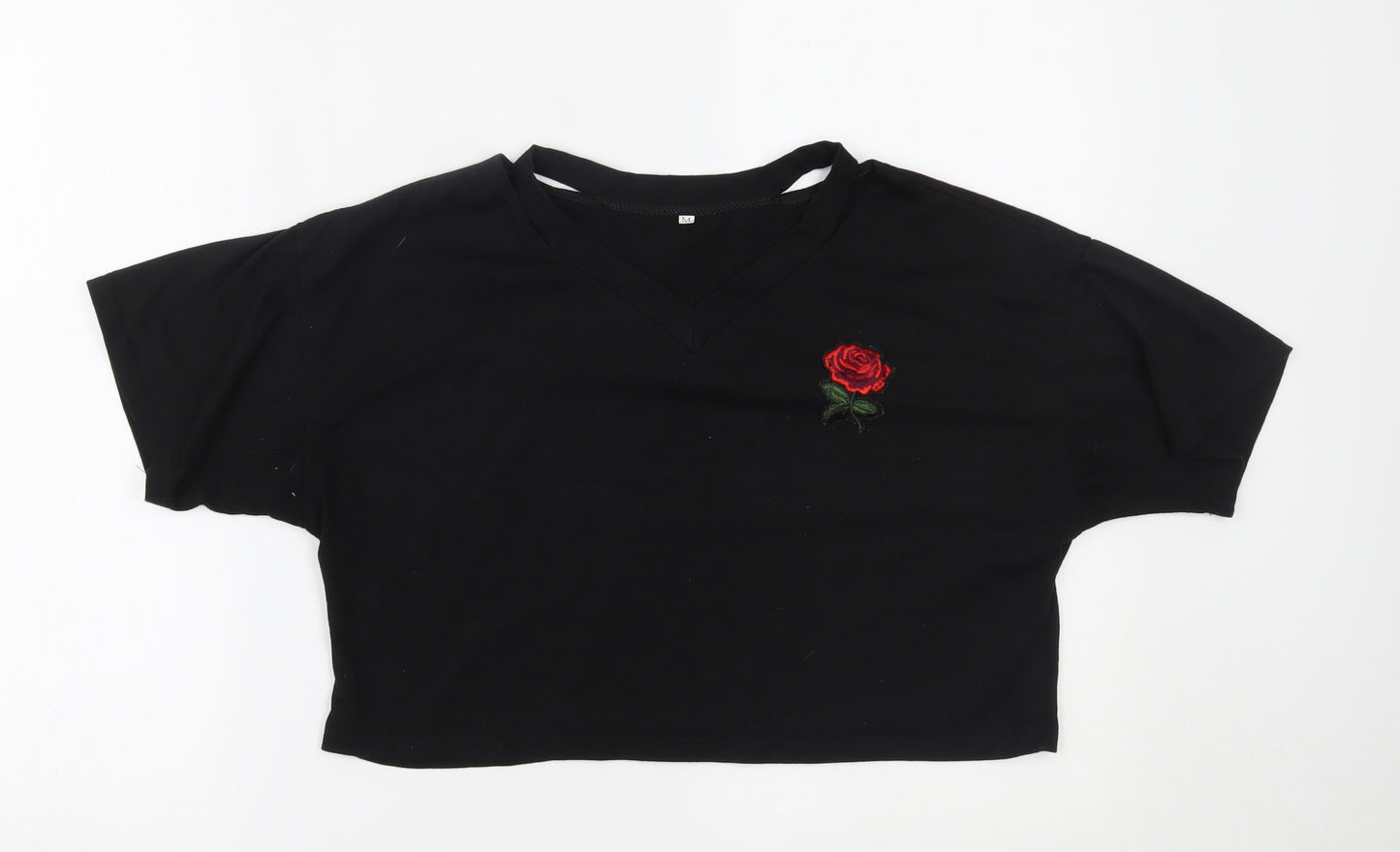 Preworn Womens Black   Cropped T-Shirt Size M
