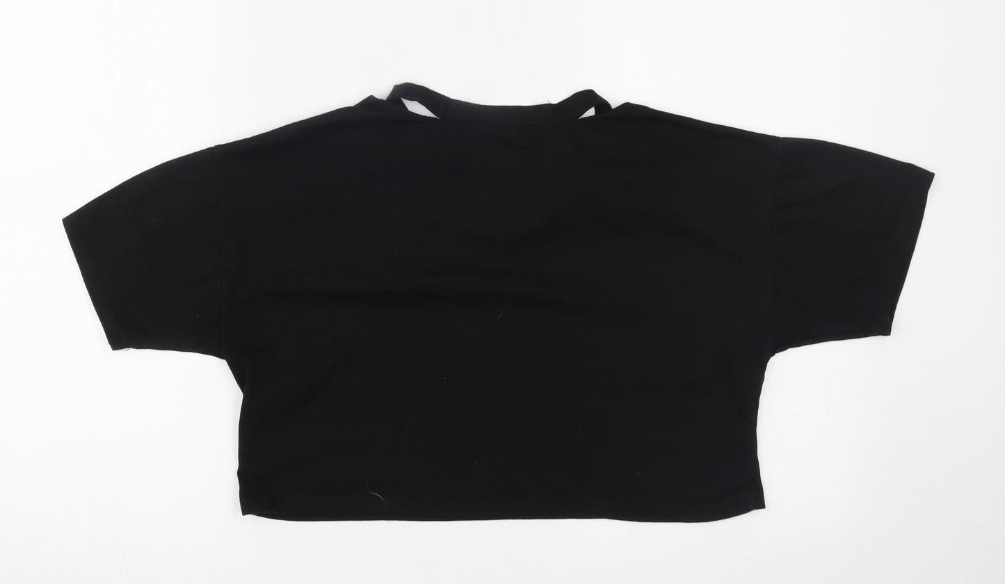 Preworn Womens Black   Cropped T-Shirt Size M