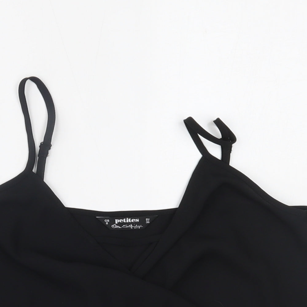 Miss Selfridge Womens Black   Cropped Tank Size 8