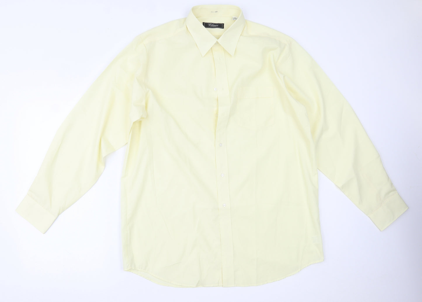 Debenhams Mens Yellow    Dress Shirt Size 16.5