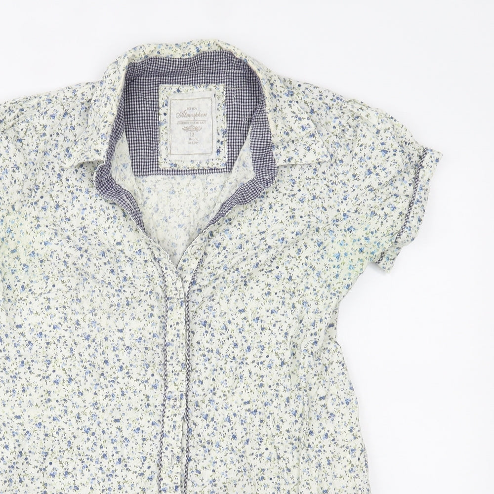 Primark Womens Multicoloured Floral  Basic Button-Up Size 12